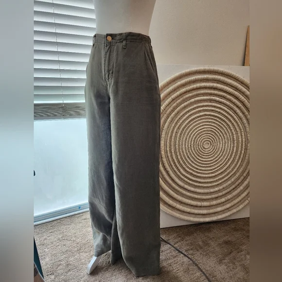 L'Agence Bria High waist wide leg linen pants Sz.26 - Picture 3 of 6